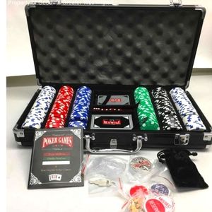 Brand Ne300 Piece Poker Chip Set W/ Casino Dice, Chips, Cards With Aluminum Case